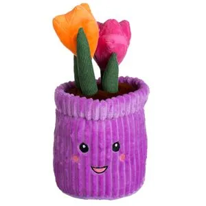 Ghiveci de plus cu lalele, Mov, Ø12x27cm