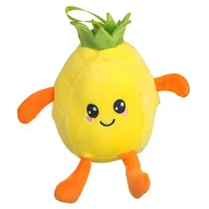 Jucarie de plus Ananas, 16 cm, Galben cu portocaliu