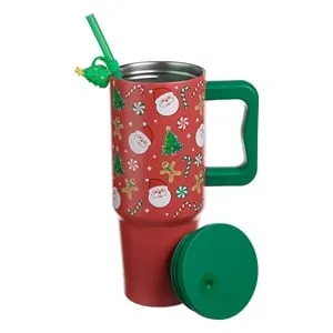 Termos Metalic de Crăciun 900ml – Design Festiv și Izolare Excelentă – poza 3