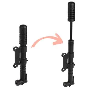Pompa de mana pentru bicicleta, Mini, Neagra, cu 2 ace si suport de prindere