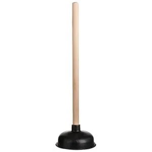 Ventuză pentru desfundare cu maner din lemn Ø14x48cm