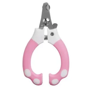 Unghiera ergonomică pentru animale de companie, roz cu mâner