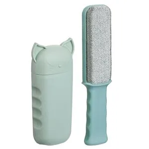 Perie pentru indepartarea scamelor, forma de animal, verde menta, 25 cm