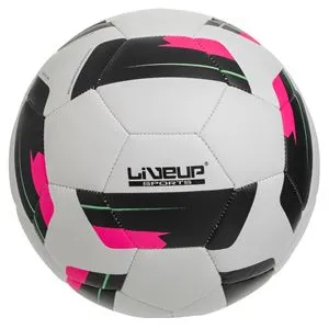 Minge de Fotbal Albă cu Modele Negre și Roz, Mărimea 5