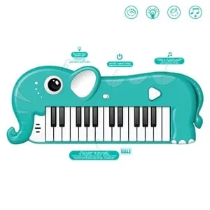 Orga Electronică cu 25 de Taste și Melodii - Jucărie Elefant