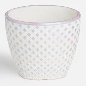Mască pentru ghiveci de ceramică mov lila 10x8 cm – poza 2