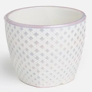 Mască pentru ghiveci de ceramică mov lila 10x8 cm – poza 4