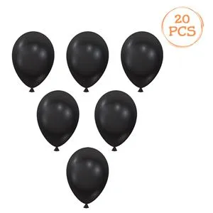 Baloane metalizate negre pentru petreceri set 20 buc