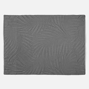 Fată de pernă gri închis cu model frunze 70x50 cm