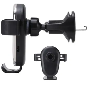 Suport auto cu incarcare wireless Qi si fixare automata, Negru – poza 5