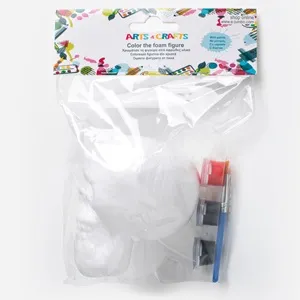 Set de Pictură Craniu 3D, Figurină din Polistiren, 3 Vopsele și Pensulă – poza 4