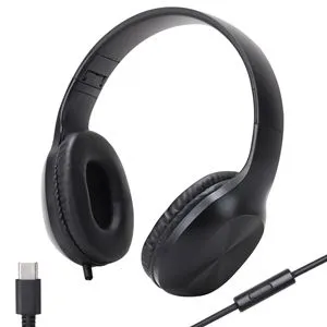 Casti Audio Pliabile cu Microfon, Conector Type-C, Negre
