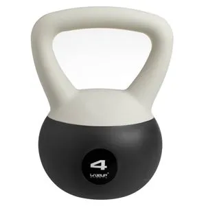 Kettlebell Soft 4kg cu Mâner Ergonomic Negru-Gri