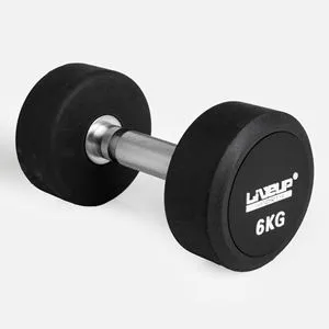 Gantera 6 kg cu mâner confortabil și capete din cauciuc