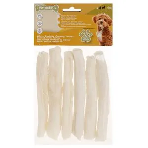 Gustări Masticabile pentru Câini, 6 bucăți, 90g, Piele Naturală