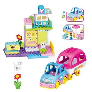 Set Cuburi de Construcție Înghețată & Dulciuri, 51 de Piese, Multicolor