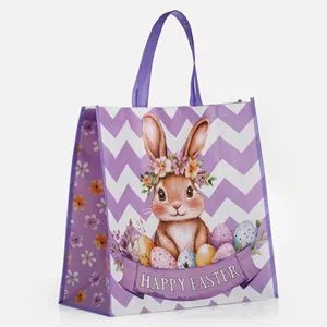 Punga din Plastic pentru Paste Lila Iepure - Model Easter