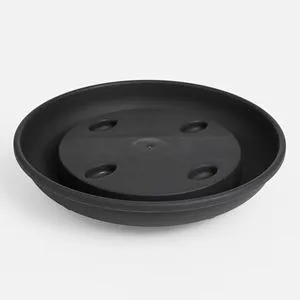 Farfurie Antracit cu Roti pentru Ghiveci Flori cu Scurgere