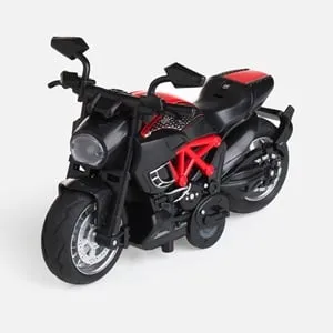 Jucarie Motocicleta Rosie cu Lumina - Joc de actiune realist la scară 1:14