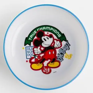 Bol rotund anti-alunecare cu decor Mickey pentru copii