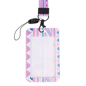 Ecuson Legitimatie cu Snur, Model Aztec, Lila, 8.5x5cm – poza 3