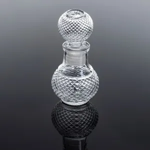 Sticlă rotundă decorativă cu model reliefat dots, 50ml – poza 3