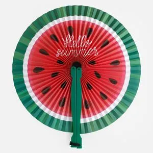 Evantai Rotund Pepene Verde - Accesoriu de Vară