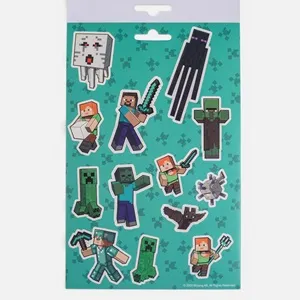 Set Autocolante cu Tema Minecraft, 200 buc, 4 Foi, Verde – poza 3