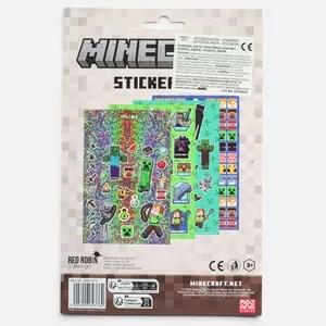 Set Autocolante cu Tema Minecraft, 200 buc, 4 Foi, Verde – poza 4