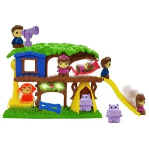 Casa in Copac din Jungla cu Efecte Sonore si Lumina, Multicolor, Plastic, 3+