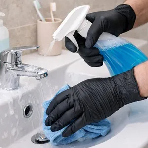 Mănuși din Nitril Mărimea M – Set de 10 Bucăți, Negre – poza 3