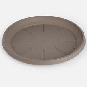 Farfurie Rotundă pentru Ghiveci din Plastic Culoare Mocca
