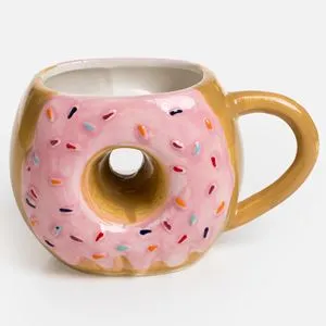 Cana decorativă din dolomită, Formă 3D Donut, 450ml