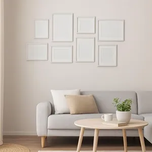 Tablou Decorativ cu Passepartout din Lemn Alb 50x70cm – poza 3