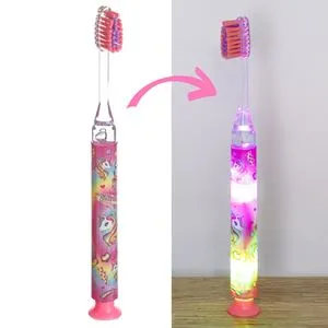 Periuță de dinți cu model Unicorn și Flash 2 Minute pentru Copii, 18cm