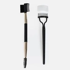 Set de Periute pentru Sprancene, 2 bucati, Dublu-cap, Negru si Auriu