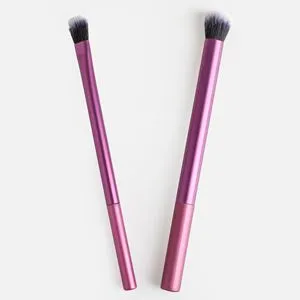 Pensule de machiaj pentru ochi, mov, 14,5 cm, set de 2 bucăți