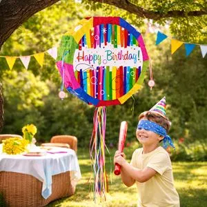 Pinata de Petrecere Multicolora Happy Birthday 44 cm