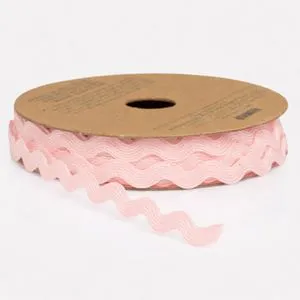 Panglică de Ambalaj cu Model Zig Zag, 5m x 5mm, Roz