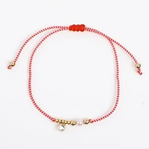 Bratară de Martisor cu margea alba si aurie