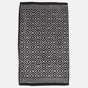 Prosop de bucătărie 35x60 cm, negru-gri cu model romb