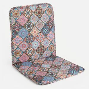 Pernă decorativă pentru scaun cu spătar, model Tiles, 87x43 cm, corai