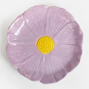 Farfurie ceramica in forma de floare, lila, Ø22 cm