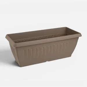 Jardinieră din plastic Mocca, model vertical în relief