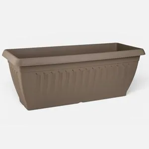 Jardinieră din plastic Mocca - Model vertical în relief