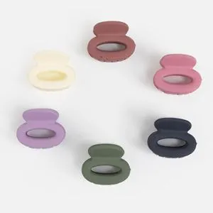 Clame de păr ovale, Set 6 buc, Multicolore, 2,5 cm