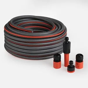 Furtun de grădină premium, 25m, cu set de 4 conectori