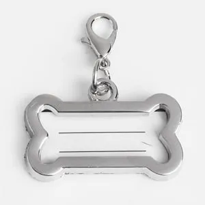 Pandantiv pentru animale de companie, Formă de os, Argintiu, 3,5x1,5 cm – poza 2