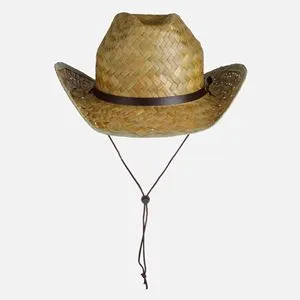 Pălărie de Paie Unisex, Bej, Mărimea 59, Stil Farmer Cowboy