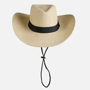 Palarie Cowboy Unisex din Hartie si Poliester, Marimea 59, Bej